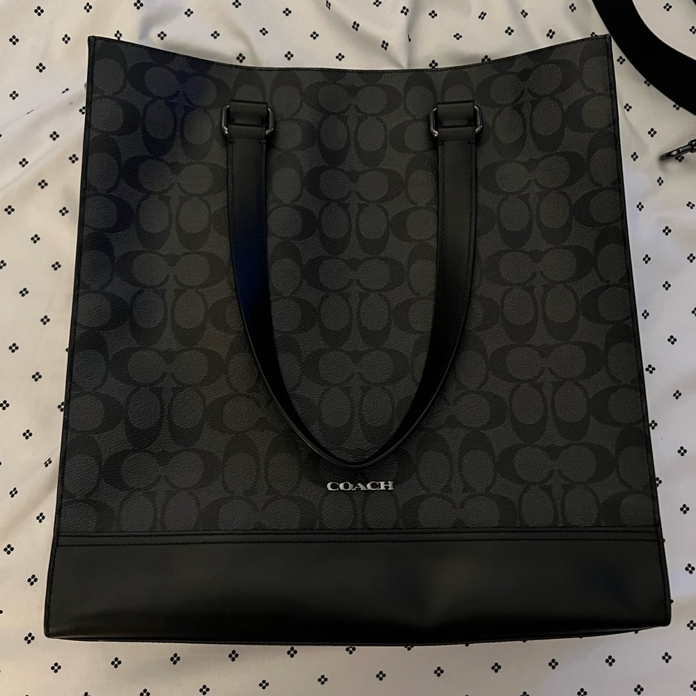 Authentic Coach Black Tote (Used twice) comes with straps.